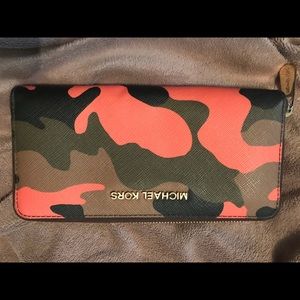 Neon MK Leather Wallet
